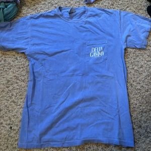Blue Delta Gamma comfort colors shirt